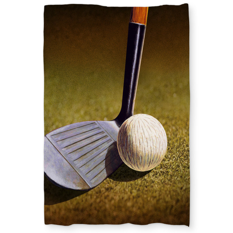 Hyperrealist Brown Duvet Cover - Golf Club Closeup Decor