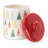 Ceramic Pine Tree Print Cookie Jar 10"H