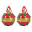 Ensemble de 2 ornements en forme de cloche de Noël de 8,4 pouces 2, Vinatge Iron Jingle Bells-1653586349