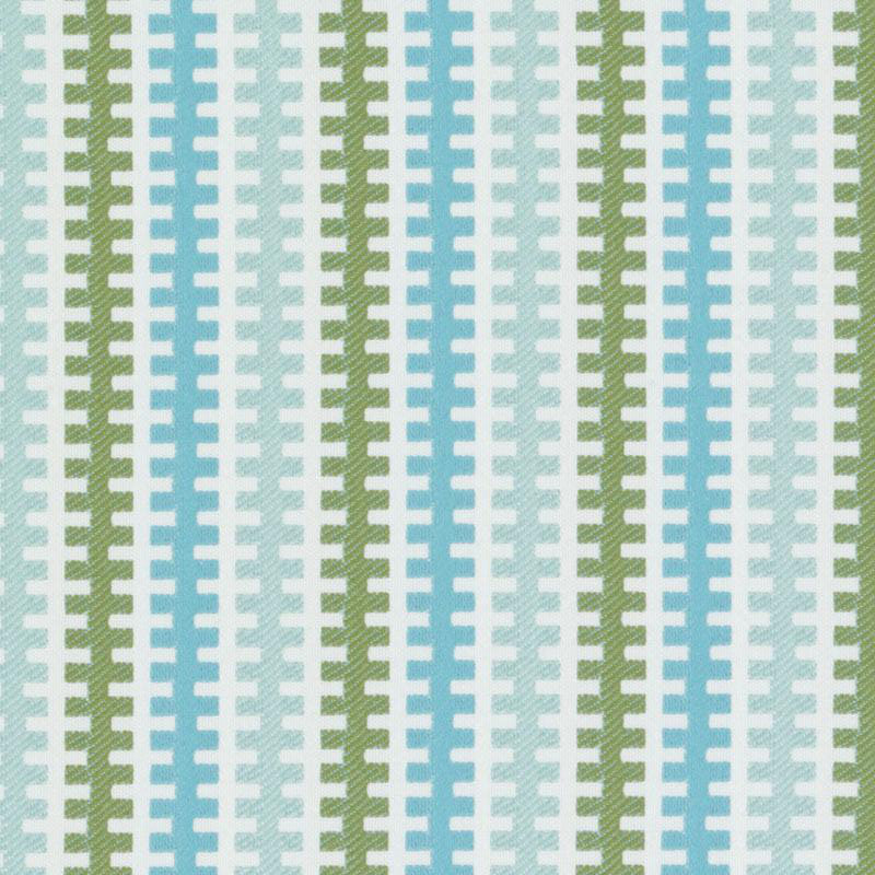 Thomas Paul Indoor / Outdoor Wovens Pavilion Rail Fabric, Aqua/Green