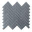 11"X 12.6" Herringbone Polished Glass Mosaic Tile-61266928