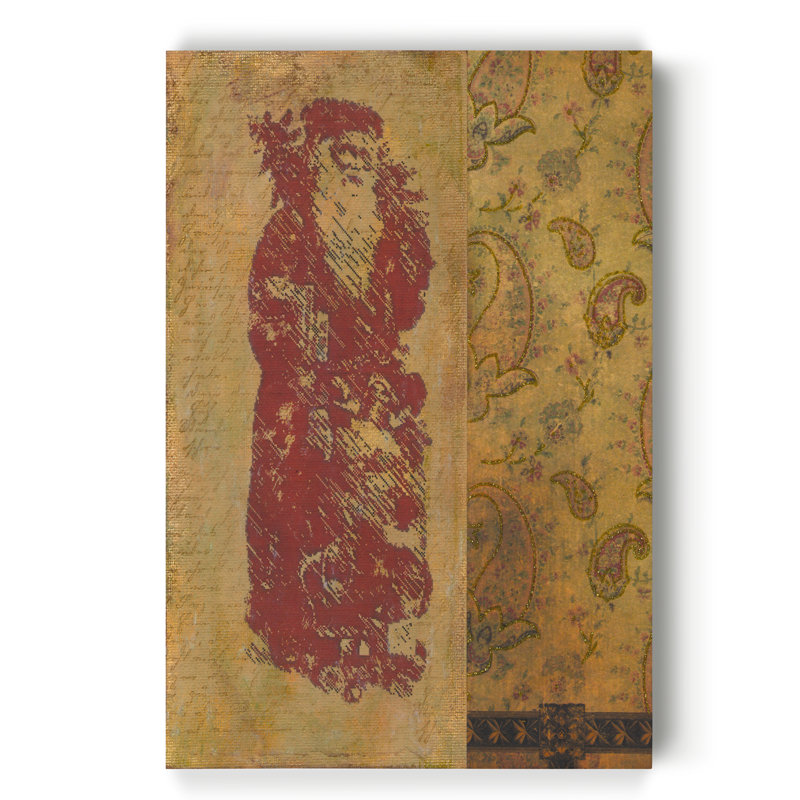 «Vinatage Santa I» par Parvez Taj, reproduction d'art sur toile tendue, H 20 po x l 16 po x P 1 po
