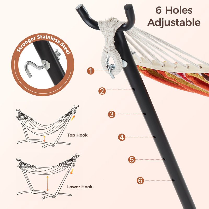 Hammock With Stand, Red, Red