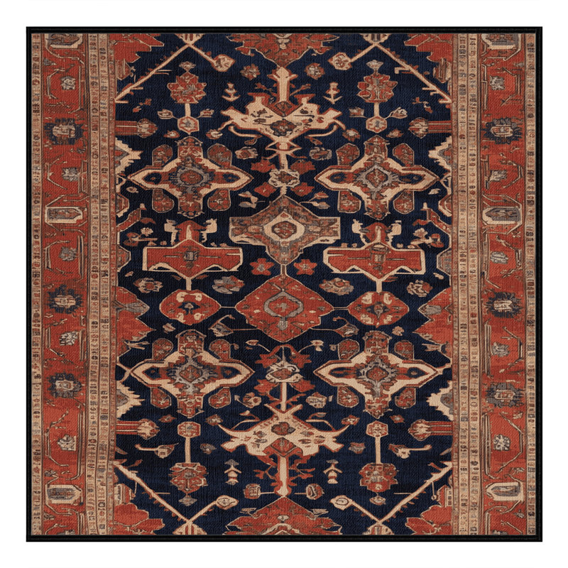 Tapis brun lavable à la machine, Carré 8 pi