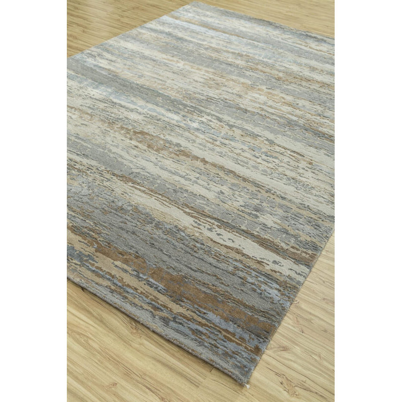 Contemporary One-of-a-Kind Rectangle 9' X 11'11" Hand Knotted Area Rug