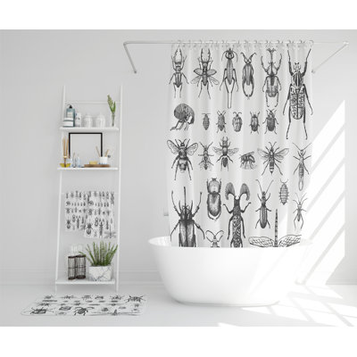 Nasha Polyester Shower Curtain Set