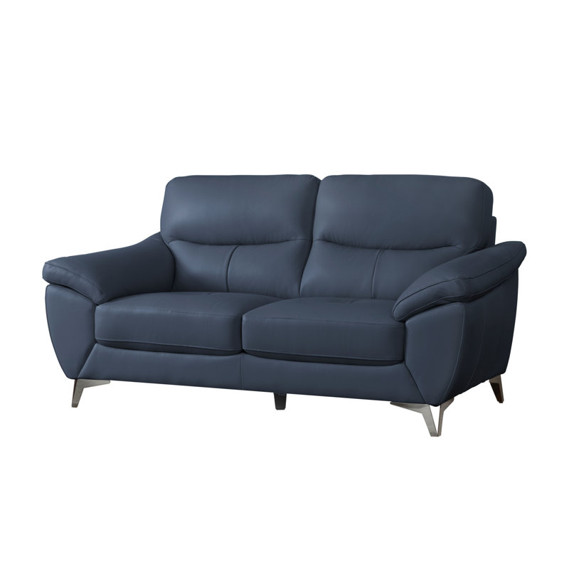Sorenson Upholstered 86'' Sofa, Blue, 37" H x 70" W x 36" D
