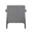 Casual Transitional Accent Chair 1Pc Gray Velvet Upholstery Solid Wood Frame Living Room Furniture