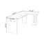 Bureau brun en bois massif en forme de L + fer-108066729-108066728