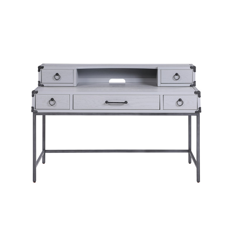 Bureau d'écriture en bois avec 5 tiroirs Skylar