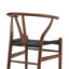 Osunba Set of 2 Black Paper Rope & Espresso Beech Dining Chairs