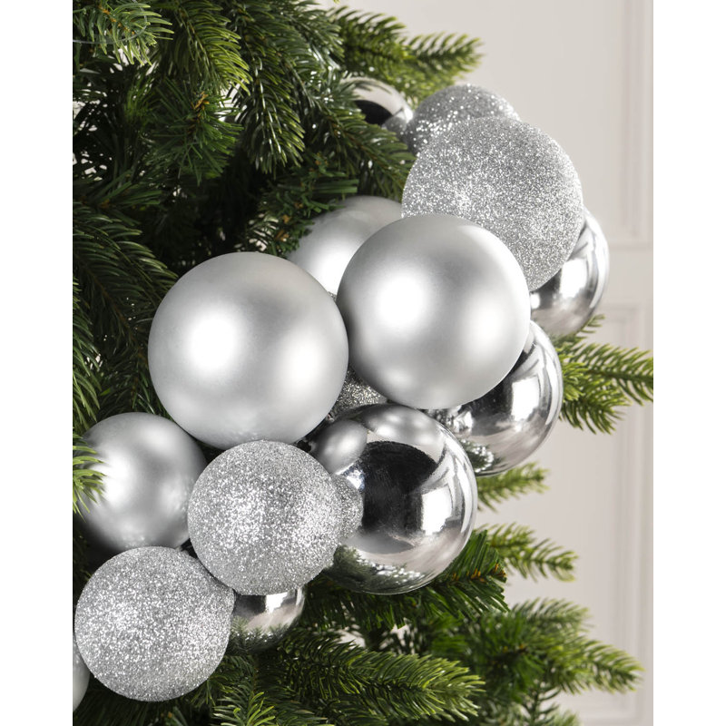 15cm Polystyrene Bauble, Silver