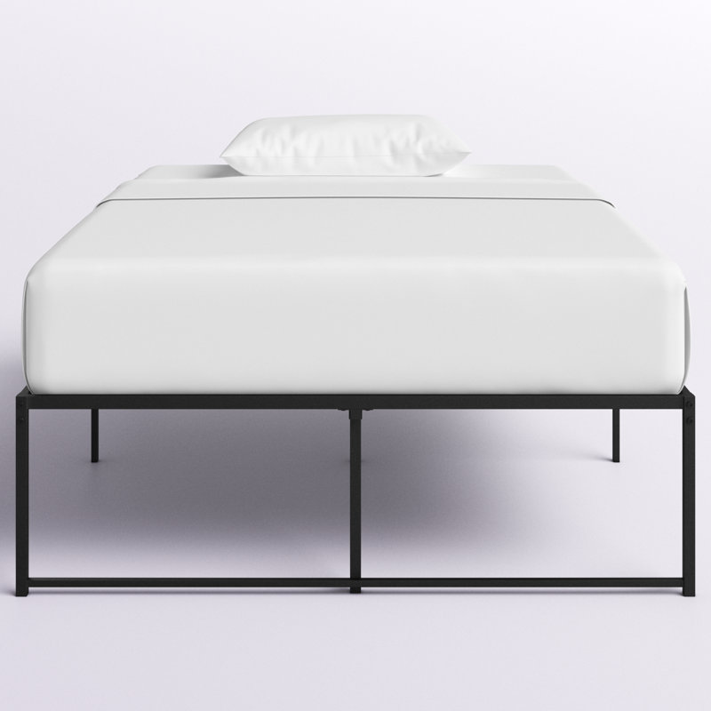 Mclea 18 Inch Twin Metal Bed Frame, 18" High Metal Platform Bed Frame, Heavy Duty Steel Mattress Foundation, Maximum Under Bed Storage, Noise Free Support, No Box Spring Needed, Easy Assembly