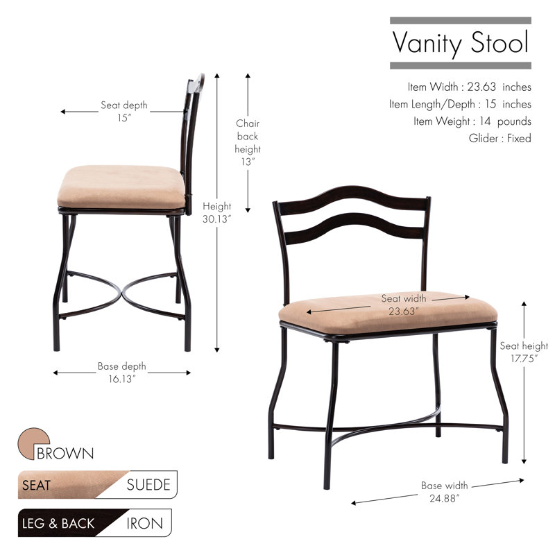 Tabouret d'appoint en métal Amelianna