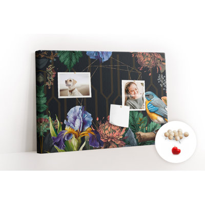 Wall Mounted cork board with print home decor message pin boards decorative bulletin board ideas Natural frame