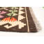 Tapis ivoire/rouge 5 pi 5 po x 8 pi en laine ivoire one-of-a-kind sud-ouest fait main kilim Sandia