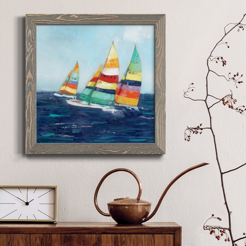 Wind Winding - Toile encadrée de qualité supérieure - prête à être accrochée, H 17 po x l 17 po x P 1,5 po