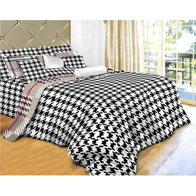 Luxury Modern & Contemporary Cotton Houndstooth Duvet Cover