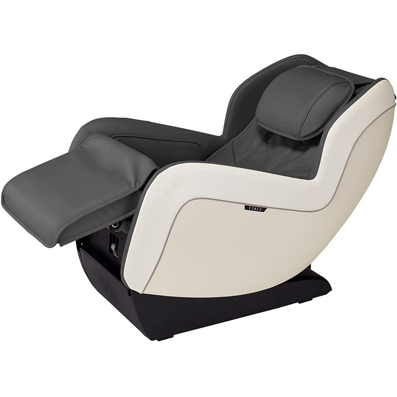 Gray Faux Leather Zero Gravity Heated Massage Recliner