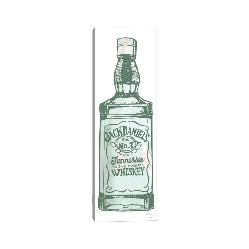 Jack Daniel's Whiskey - Panoramic Print on Canvas, 91.44cm H x 30.48cm W x 3.81cm D, Wrapped Canvas