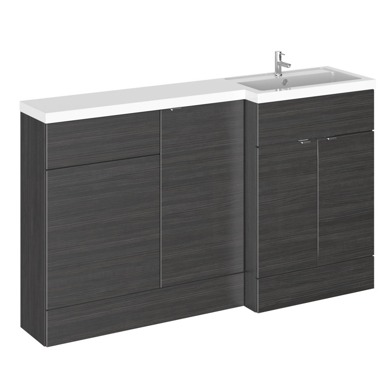 Fusion 150.4mm Bathroom Vanity with Basin, Charcoal Black