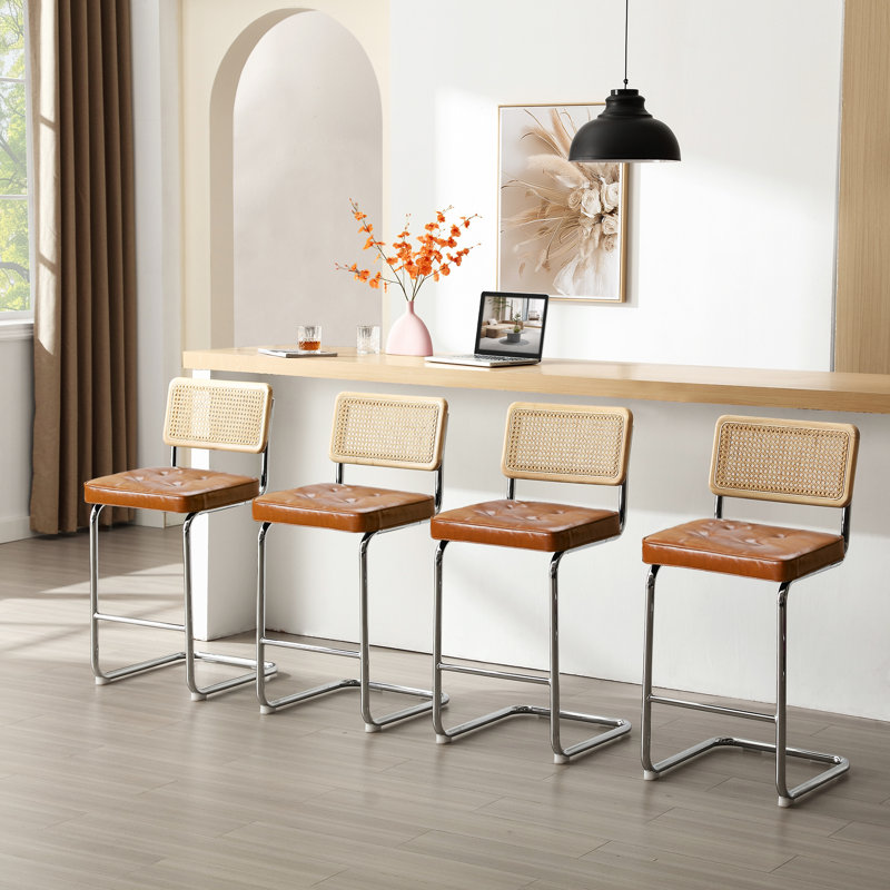 Tabouret de comptoir Marlow, Brun, 4, Brun / nombre de tabourets: 3 / hauteur du siège: