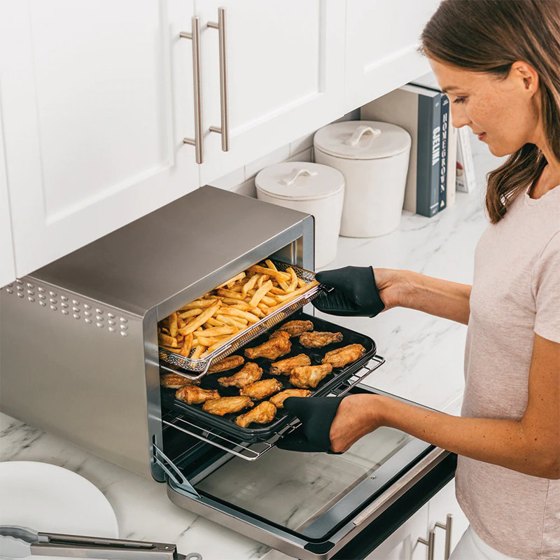 Stainless Steel Digital 6-Slice Air Fryer Mini Oven