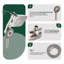 Pomme de douche double 2 en 1, pomme de douche ronde détachable à 5 jets-119513040