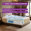 Matelas hybride ferme très grand LUMERIS 14 po avec mousse viscoélastique gélifiée et support à 7 zones, lit dans une boîte-717921291-713296469