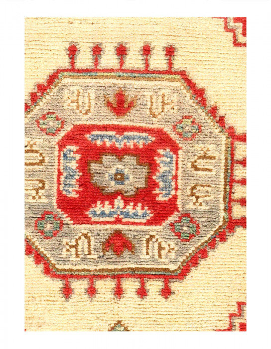 Fine Hand knotted Kazak 2'8"X 4'