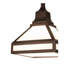 Luminaire suspendu simple en bronze d'acajou à 1 lumière Anngela