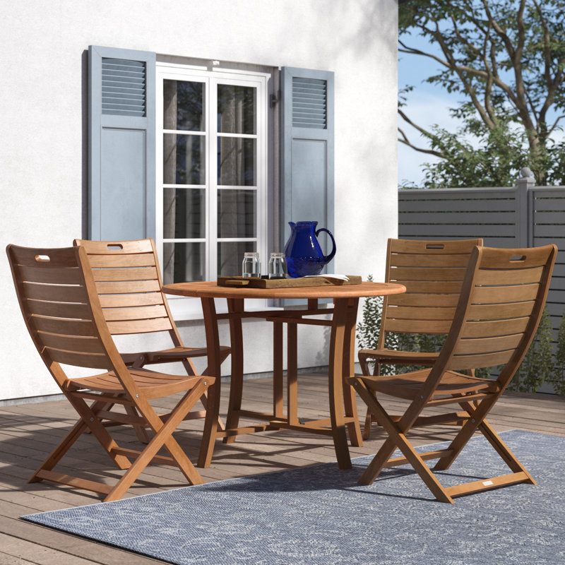 Kinsler Round 4 - Person Dining Set, 30" H x 43" W x 43" D