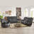 3-Piece Reclining Living Room Set With Power Heated Massage Recliner, Manual Loveseat With Console & 3-Seat Sofa-118698260