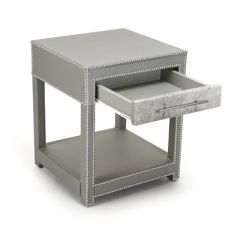 Austria 21.5'' W Wood And Vinyl Nightstand