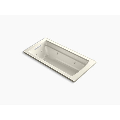 ArcherÂ® 66"" X 32"" Drop-In Whirlpool Bath with End Drain and Heater -  Kohler, K-1949-H-96