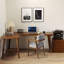 Bureau en bois de pin massif en forme de L brun noyer-1378908220