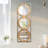 Charming Wall Mirror With Multiple Round Mirrors And Natural Wood Frame