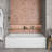 Streamline 66 in. x 32 in. Acrylic Left-Hand Drain Alcove Bathtub in Glossy White With External Drain-101699370