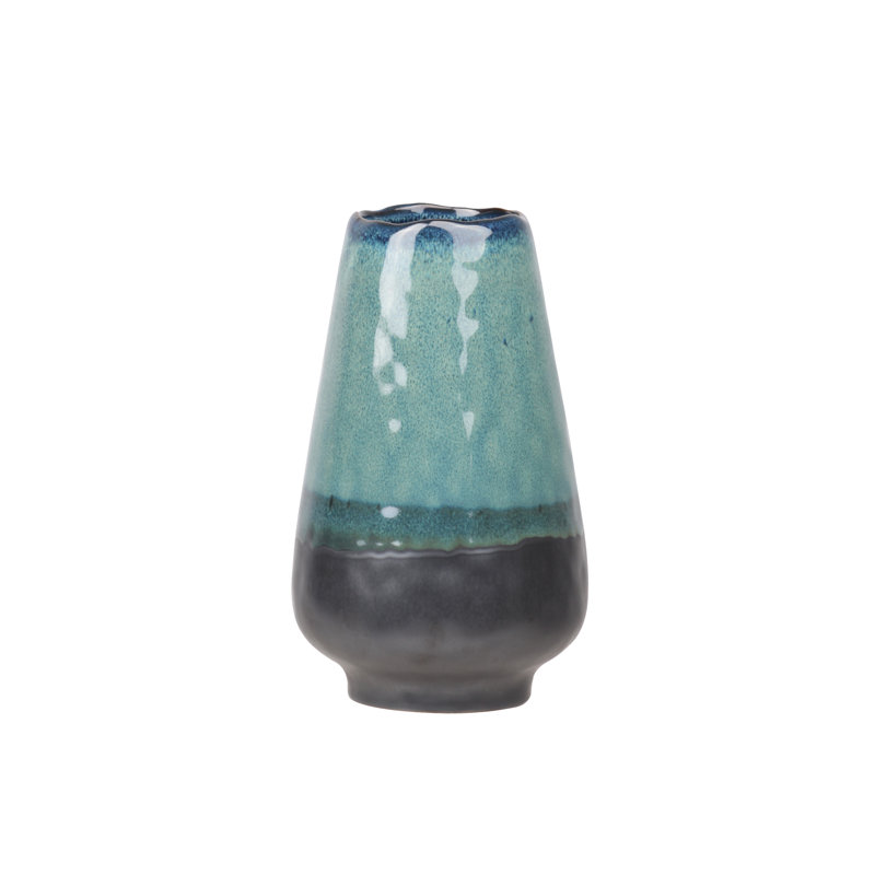Jamorie Handmade Stoneware Table Vase, 9.5" H x 5.75" W x 5.75" D