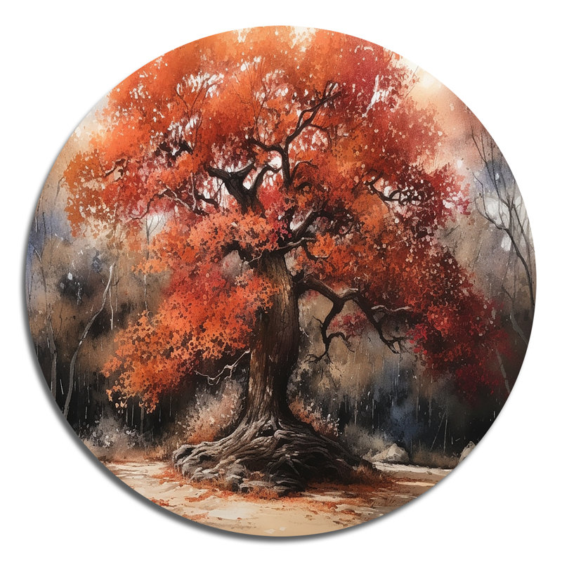 Feuillage d'automne dans les bois II, H 23 po x l 23 po x P 1 po