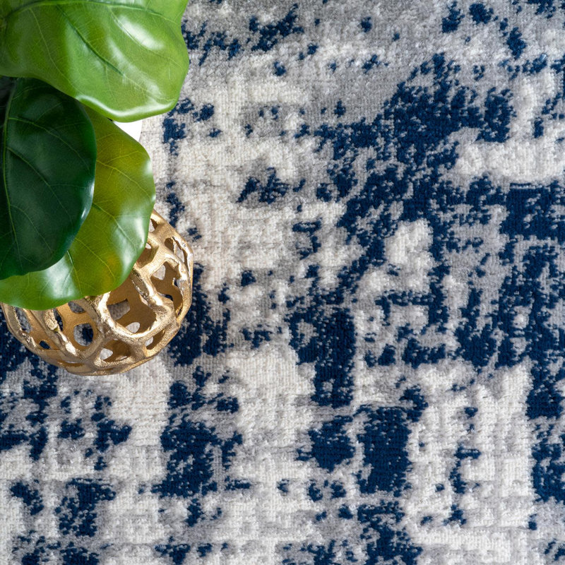 Tapis d'intérieur gris Amanda, Rectangle 4 pi x 6 pi