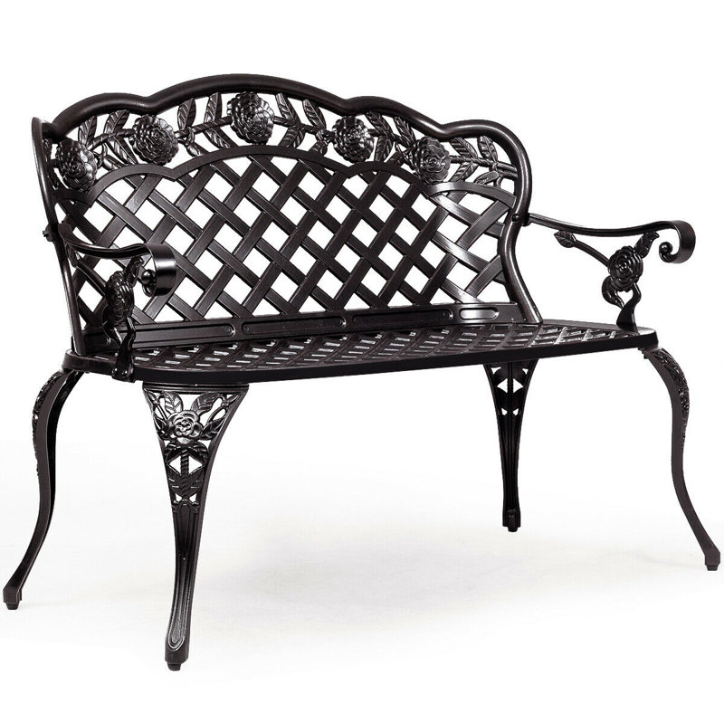 Banc de jardin en fonte d’aluminium Shirebrook
