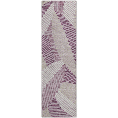 Premium Machine Washable Prisco Lavender Rug