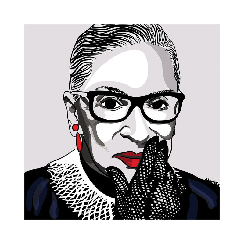 The Notorious RBG 1 Piece Wall Art on Canvas, 93.98 cm H x 93.98 cm W x 1.91 cm D, Wrapped Canvas