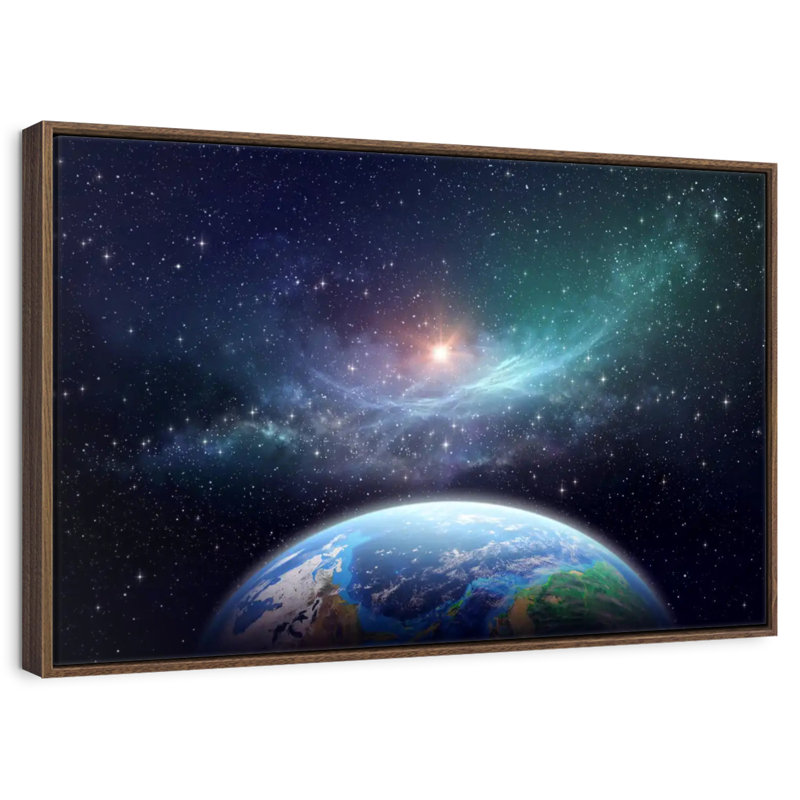 Exoplanet, Floating Frame Walnut, 43" X 29"