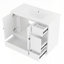 Ensemble de meuble-lavabo simple autoportant avec 4 tiroirs, un support de rangement latéral et un lavabo en céramique pour les salles de bain modernes-906515372