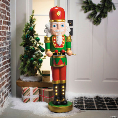 Light-Up Nutcracker with Drumsticks Christmas Decoration