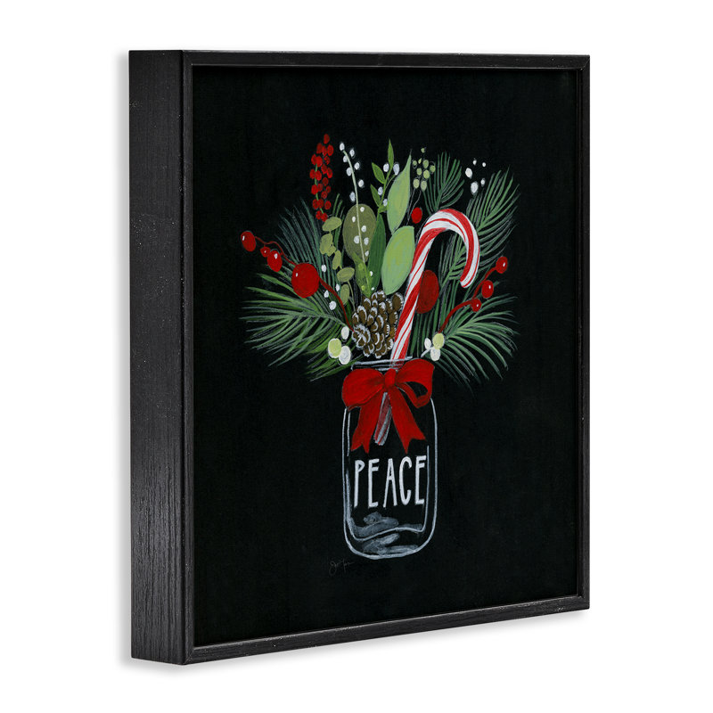 Paix, canne à sucre, estampe numérique par Janet Tava, H 24 po x l 24 po, Giclée encadrée noir minuit
