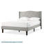 Lit plateforme tapissier Amabel, gris clair-1185528013
