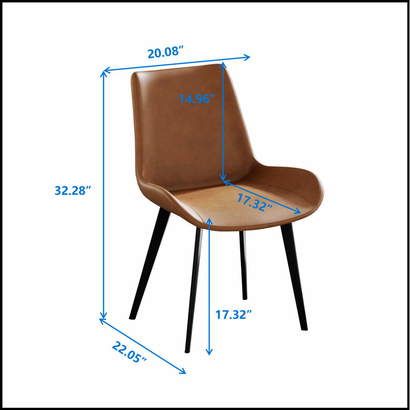 Chaise de salle à manger Modern, Brun, 2